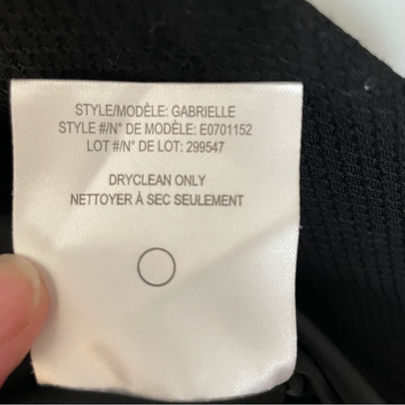 Theory ‘Gabrielle’ Textured Single Breasted Single Button Black Blazer Size 8 - Picture 13 of 14